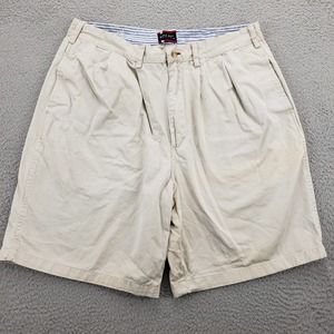 Bugle Boy Shirt Mens 36 Tan Vintage Khaki Pleated Classics Pockets‎ 9" Inseam